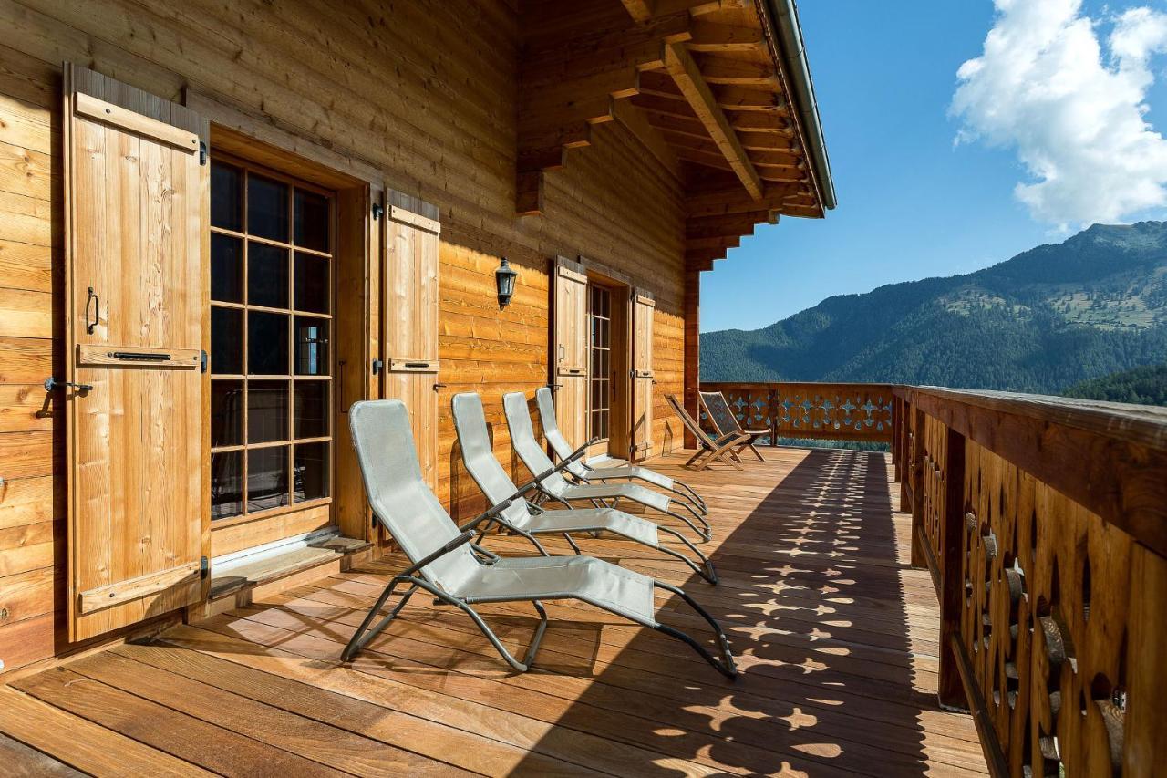 Chalet Le Chapeau La Tzoumaz Exterior photo